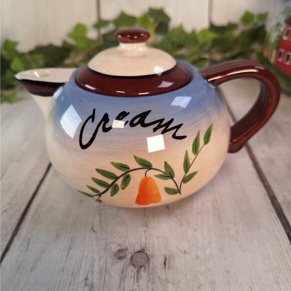 Rare Vntg Teaset: Young's Heartfelt Kitchen Creations - Happy is the Home, Blue - Picture 6 of 13